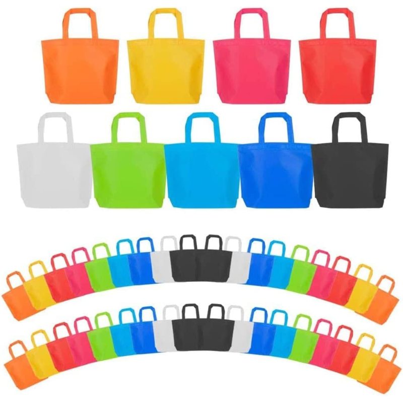 Promotion Non Woven  Reusable Grocery  Shopping Tote  Bags  with Handle, Kid Gift Bags for Birthday