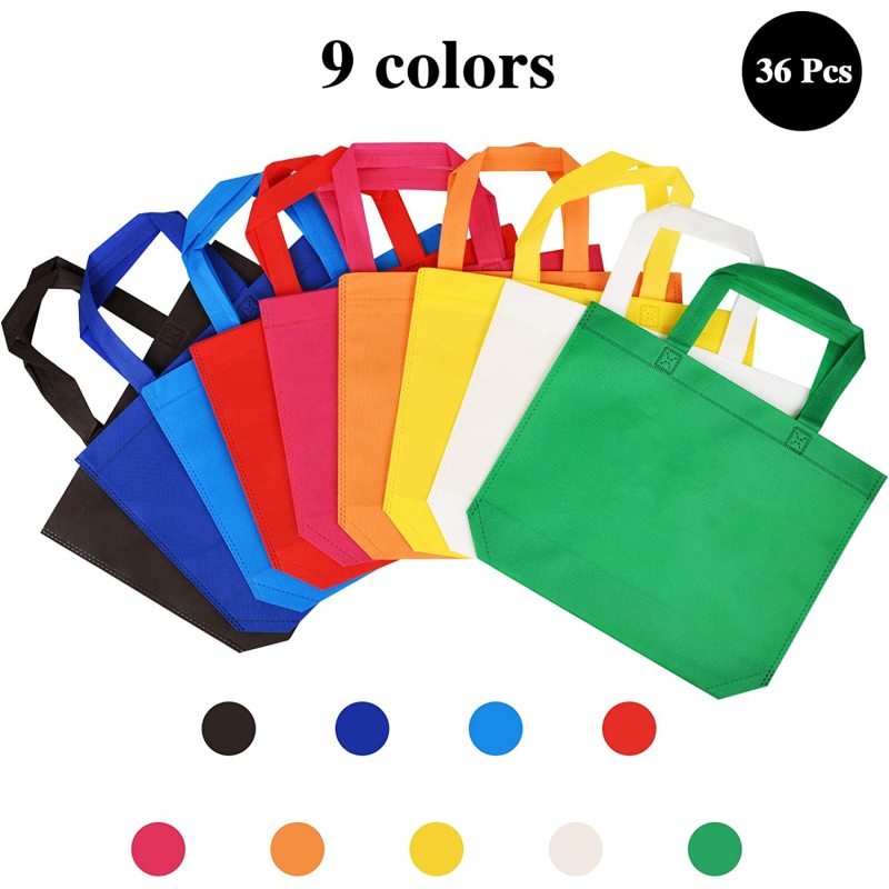 Promotion Non Woven  Reusable Grocery  Shopping Tote  Bags  with Handle, Kid Gift Bags for Birthday