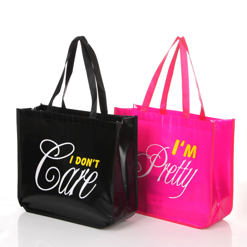 Wholesale Reusable Recycled PP Laminated Non Woven Shopping Tote Bags