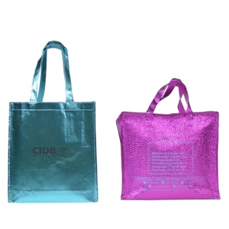 non woven laminated  rose gold tote bag