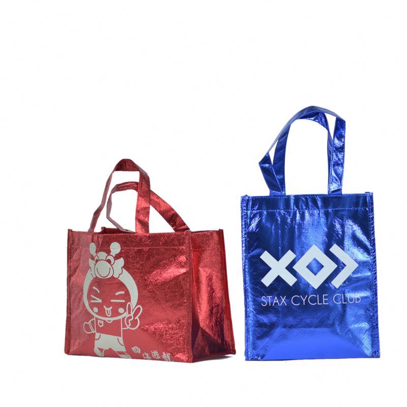 non woven laminated  rose gold tote bag