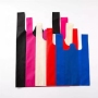 Supermarket Tote Non woven T-shirt Bag Custom Cheap Reusable PP Non Woven Fabric Shopping Bag