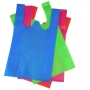 Supermarket Tote Non woven T-shirt Bag Custom Cheap Reusable PP Non Woven Fabric Shopping Bag