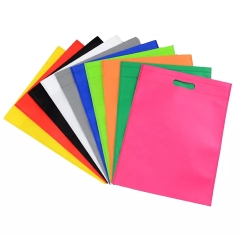 Wholesale waterproof eco friendly custom logo reusable die cut gift tnt non woven shopping bag