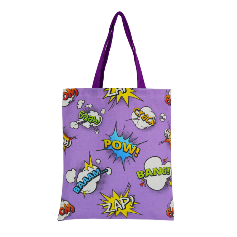 Custom Logo Printed Polyester Cotton Canvas Cloth Packaging Shopping Tote Bag With Zipper