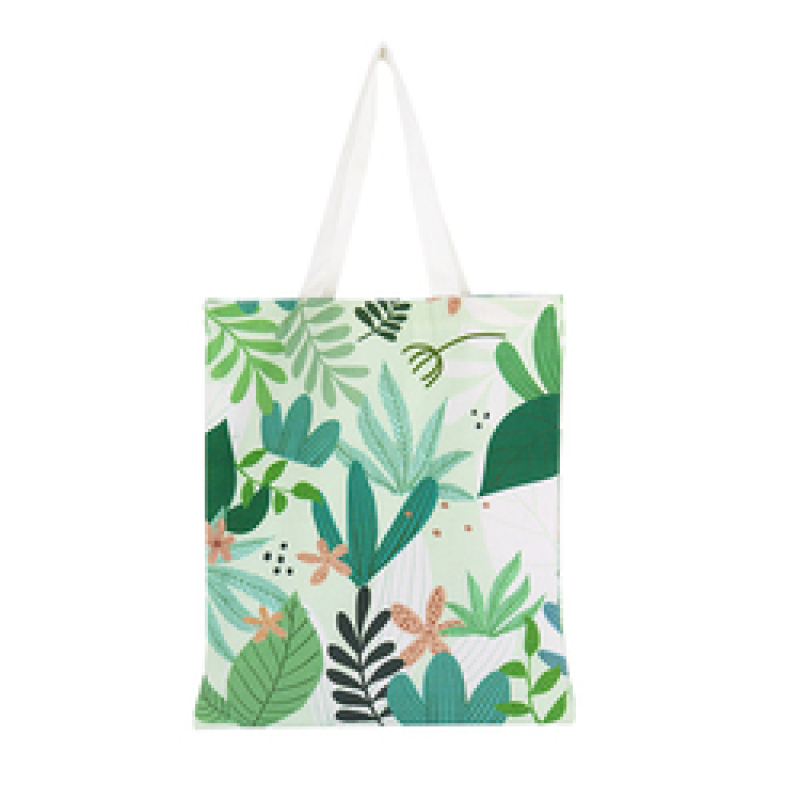 Custom Logo Printed Polyester Cotton Canvas Cloth Packaging Shopping Tote Bag With Zipper