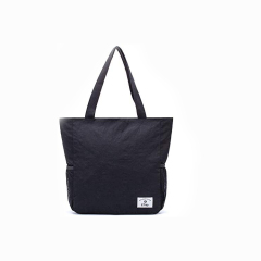 Heavy Canvas Large Custom Logo for Beach Grocery Zippered Closure Cotton Black Cotton Beach Bag
