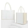 Eco friendly custom logo burlap jute tote waterproof canvas cotton shopping bag