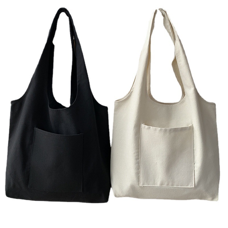 wholesale plain custom logo tote bag cotton canvas shopping bag for grocery