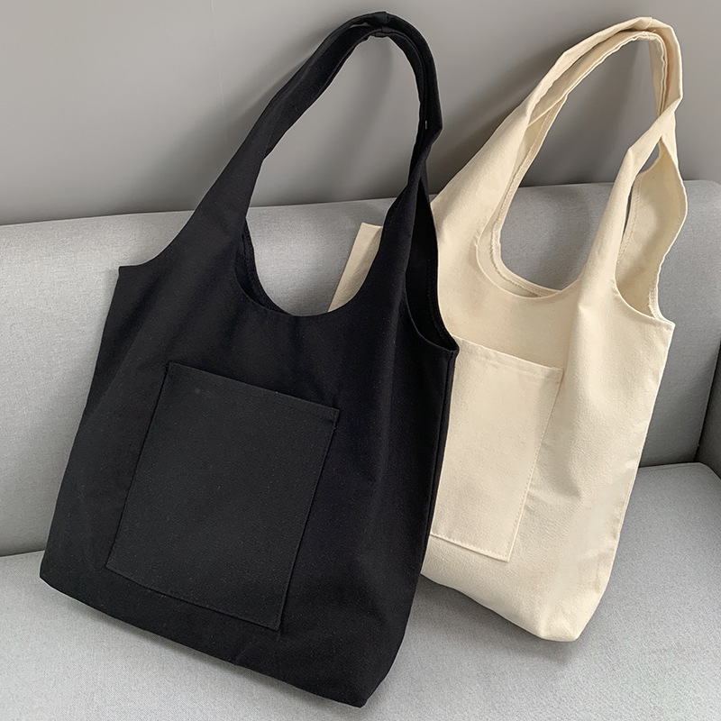 wholesale plain custom logo tote bag cotton canvas shopping bag for grocery