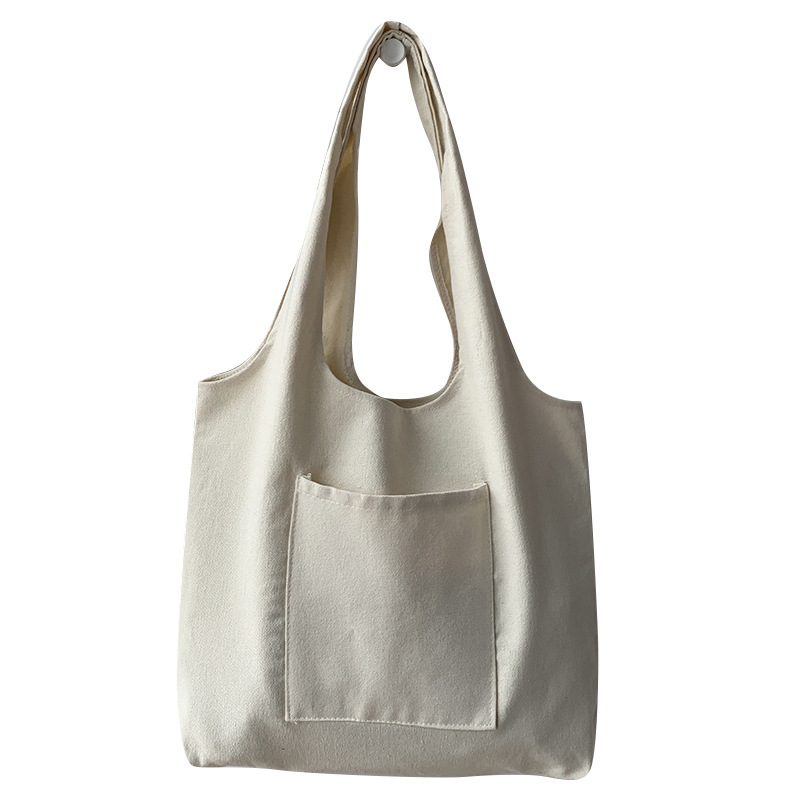 wholesale plain custom logo tote bag cotton canvas shopping bag for grocery