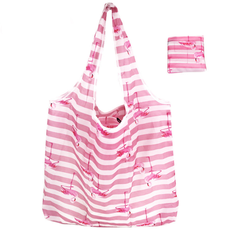 Factory wholesale custom printing polyester grocery bags reusable foldable for shopping