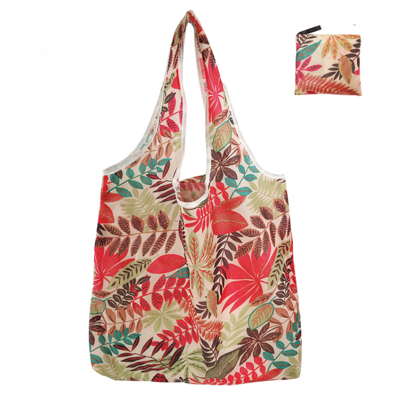 Factory wholesale custom printing polyester grocery bags reusable foldable for shopping