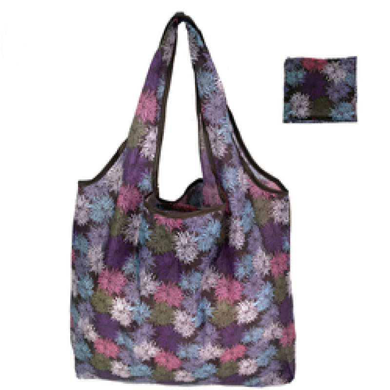 Factory wholesale custom printing polyester grocery bags reusable foldable for shopping