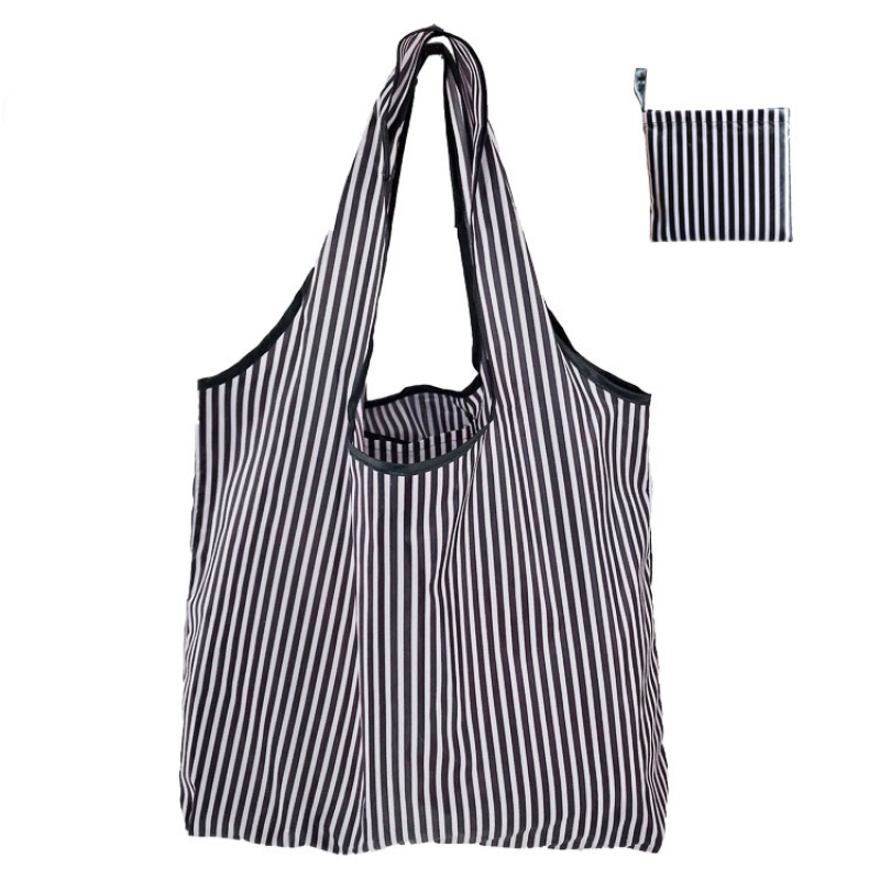 Factory wholesale custom printing polyester grocery bags reusable foldable for shopping