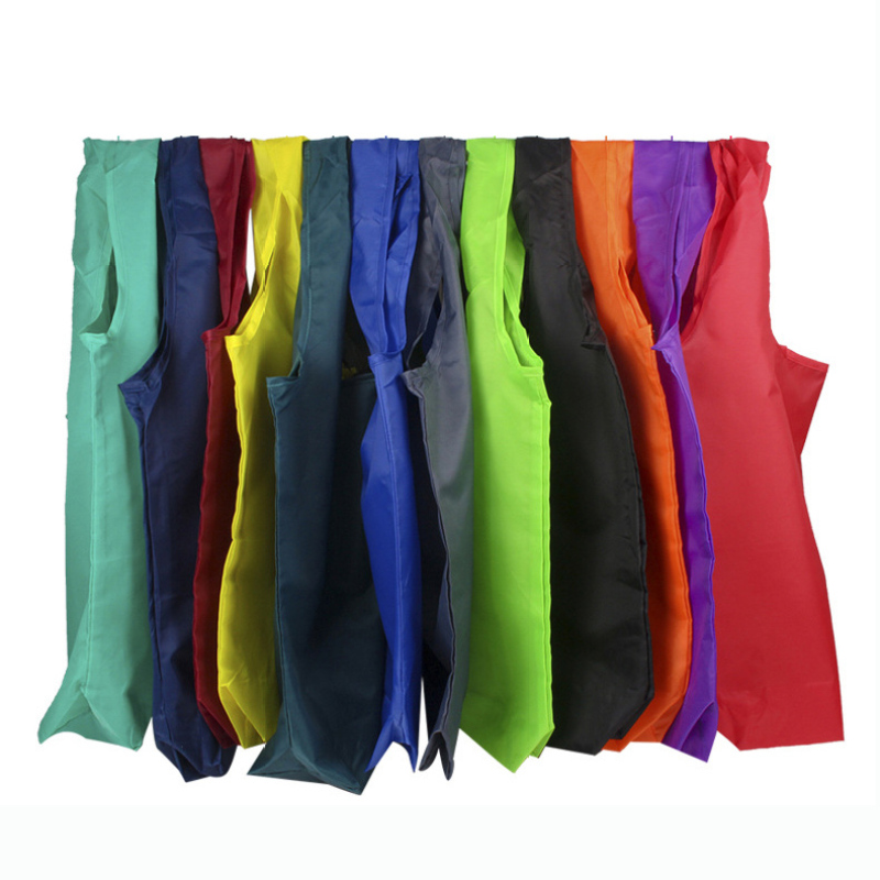 210T eco friendly grocery supermarket washable custom logo reusable polyester foldable shopping bag