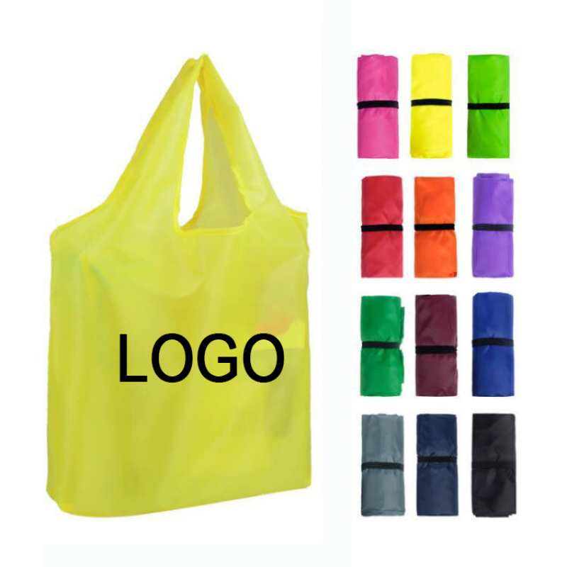 210T eco friendly grocery supermarket washable custom logo reusable polyester foldable shopping bag