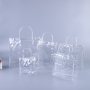 Cheap Transparent Clear Handle PVC Gift Packaging Customized Plastic Shopping Bags With Logos