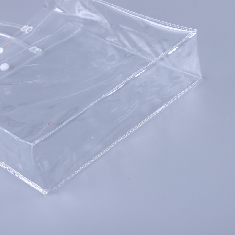 Cheap Transparent Clear Handle PVC Gift Packaging Customized Plastic Shopping Bags With Logos