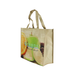 Fashion Good quality  Best  price Custom logo printing eco -friendly RPET Recycle Grocery Tote Non Woven Reusable Shopping Bag