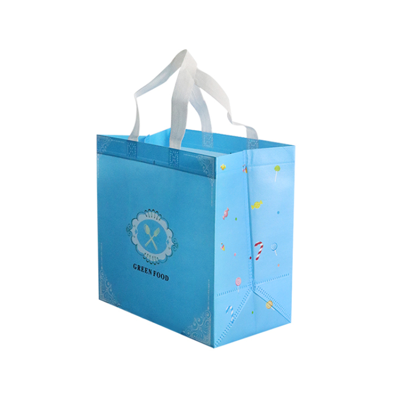 2022 ECO-friendly custom logo printing plain promotion handled laminated recycle reusable  pp non woven tote shopping bag