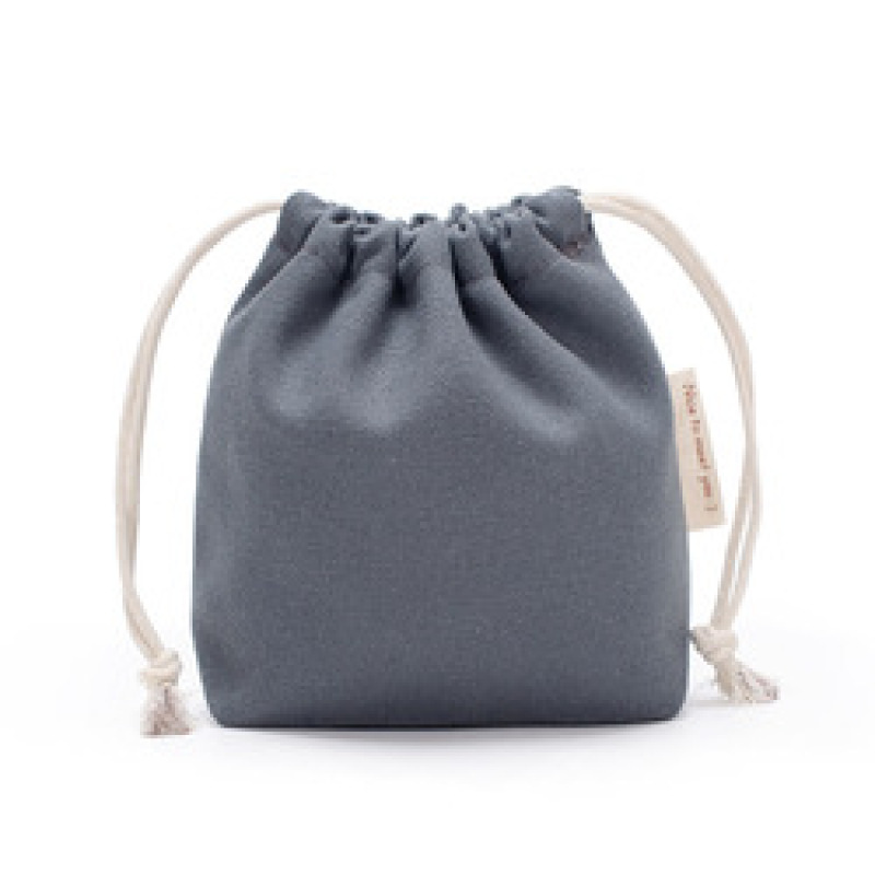 Plain Custom Logo Mini Jewelry Cotton Canvas Drawstring Gift Bag Pouch