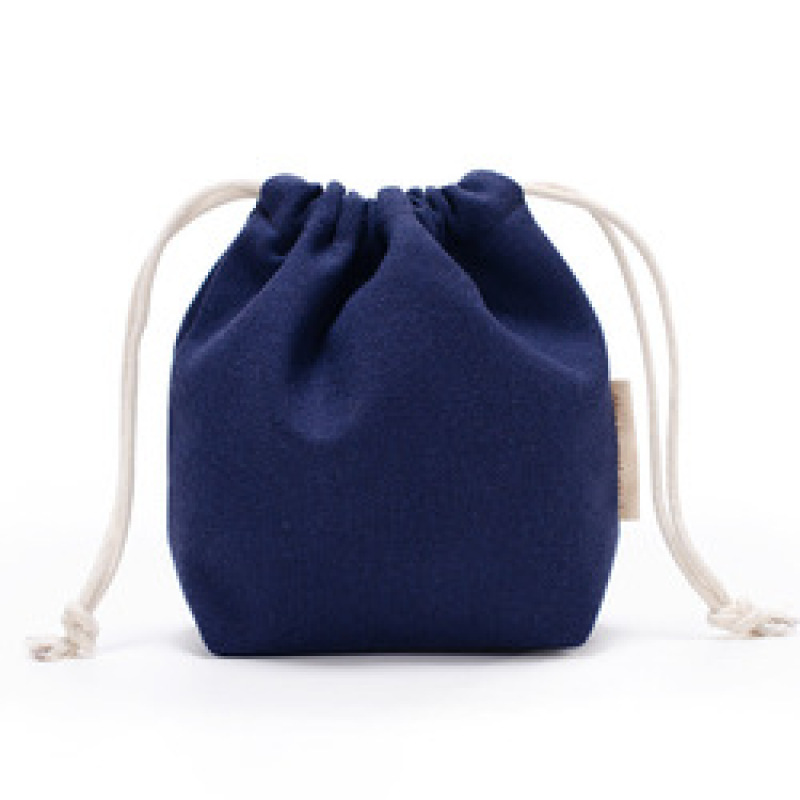 Plain Custom Logo Mini Jewelry Cotton Canvas Drawstring Gift Bag Pouch