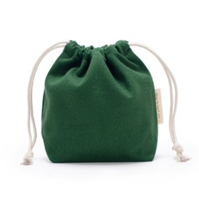 Plain Custom Logo Mini Jewelry Cotton Canvas Drawstring Gift Bag Pouch
