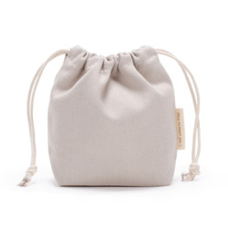 Plain Custom Logo Mini Jewelry Cotton Canvas Drawstring Gift Bag Pouch
