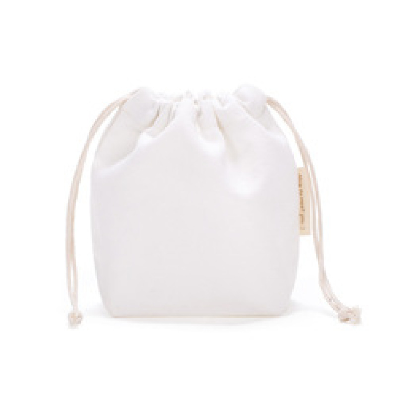 Plain Custom Logo Mini Jewelry Cotton Canvas Drawstring Gift Bag Pouch