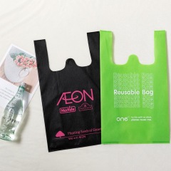 Durable High Quality  Non Woven T shirt Shopping bag for Supermarket with Customer Logo