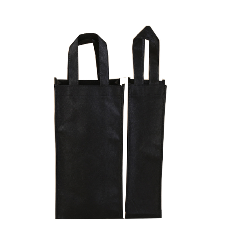 wholesale cheap factory price high quality  Custom logo printing   laminated  non woven bottle wine packing tote bag