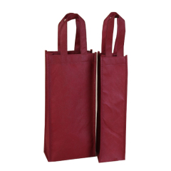 wholesale cheap factory price high quality  Custom logo printing   laminated  non woven bottle wine packing tote bag
