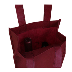 wholesale cheap factory price high quality  Custom logo printing   laminated  non woven bottle wine packing tote bag