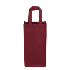 wholesale cheap factory price high quality  Custom logo printing   laminated  non woven bottle wine packing tote bag