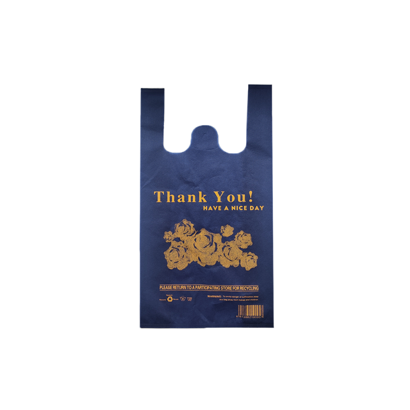 Hot Selling Popular Design  Reusable Die-cut Non Woven T shirt Shopping bag for Supermarket