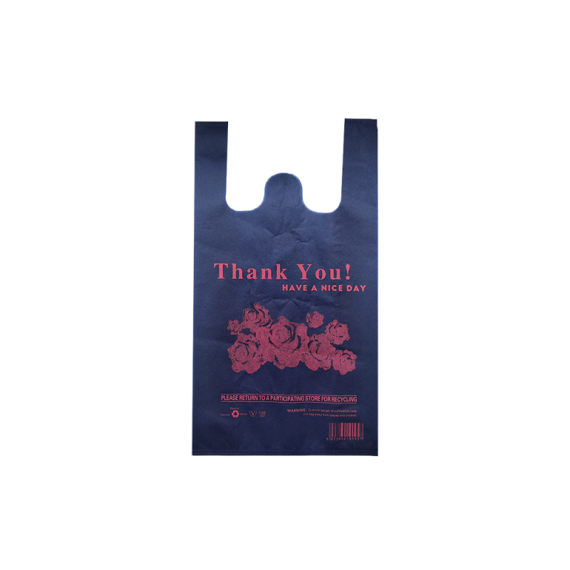 Hot Selling Popular Design  Reusable Die-cut Non Woven T shirt Shopping bag for Supermarket