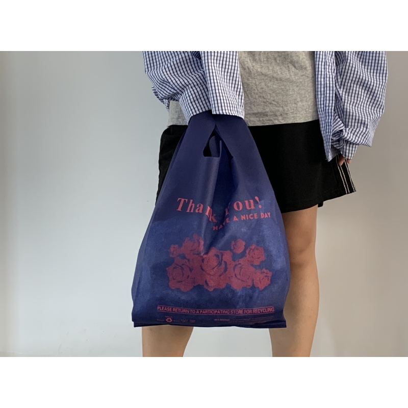 100% Pp Spunbond Economy Nonwoven Popular Bag Non Woven Fabric Eco Friendly Reusable Nonwoven Vest Handle Bagbag