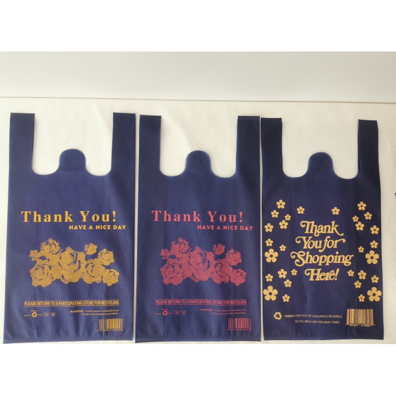 100% Pp Spunbond Economy Nonwoven Popular Bag Non Woven Fabric Eco Friendly Reusable Nonwoven Vest Handle Bagbag