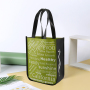china professional Factory   promotional  Fashion style custom logo round corner   laminated non woven tote bag