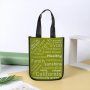 china professional Factory   promotional  Fashion style custom logo round corner   laminated non woven tote bag