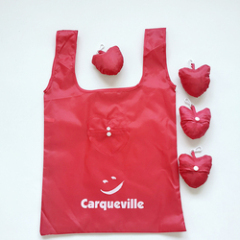 wholesale eco friendly custom logo polyester reusable foldable shopping bag