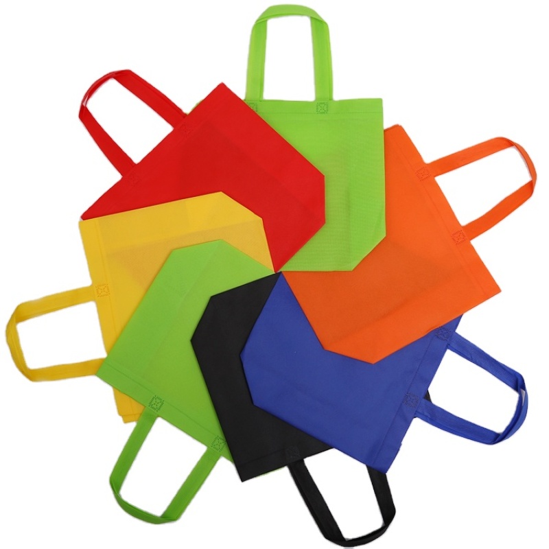 Stock promotional price wholesale custom reusable shopping eco non woven bags