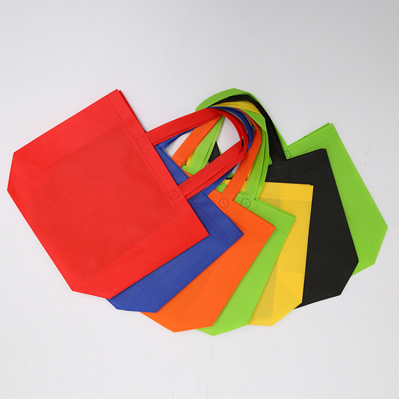 Stock promotional price wholesale custom reusable shopping eco non woven bags