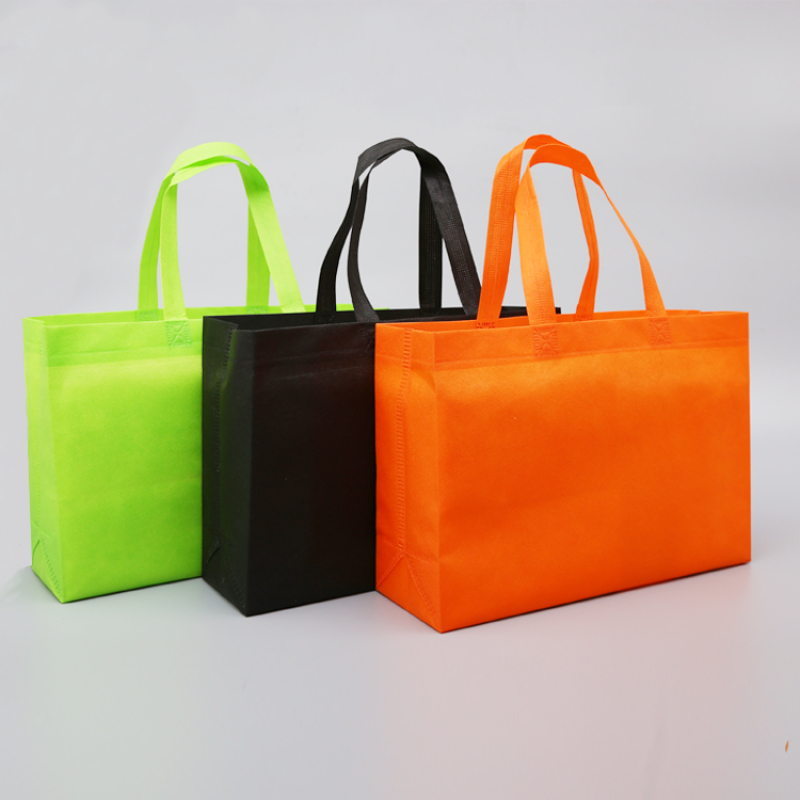 Stock promotional price wholesale custom reusable shopping eco non woven bags