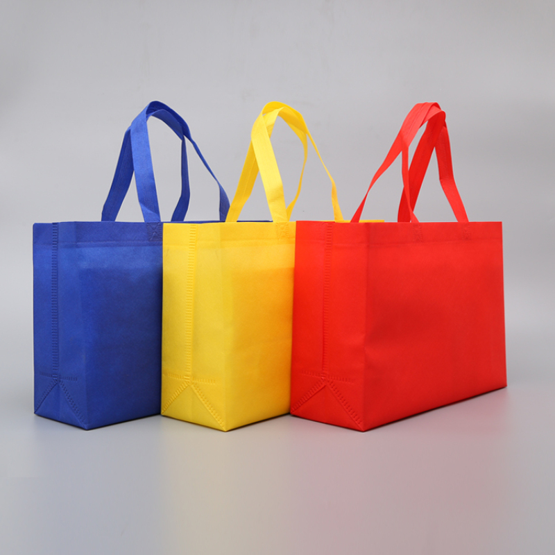 Stock promotional price wholesale custom reusable shopping eco non woven bags