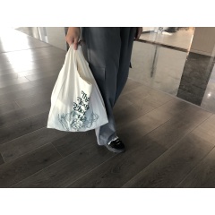 Wholesale Carry-out Organic Cotton Custom Printed T-SHIRT Tote Canvas T shirt Bag