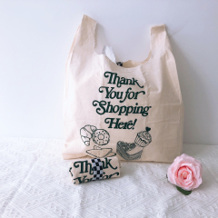 Wholesale Carry-out Organic Cotton Custom Printed T-SHIRT Tote Canvas T shirt Bag