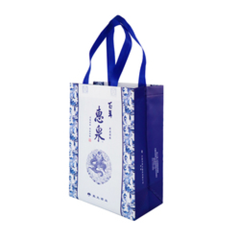 Advertising eco friendly recycled custom pp laminated non woven wine shopping bags