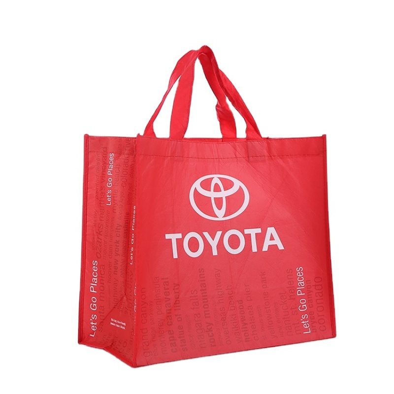 Reusable waterproof custom pp laminated non woven promotional shopping bag with logo